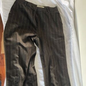 MaxMara Chocolate Pinstripe Trousers